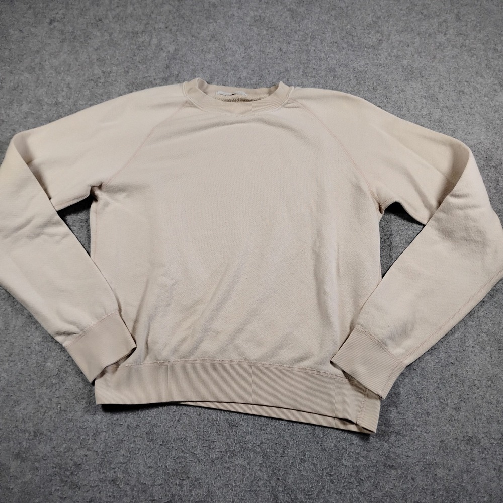 John Elliott Sweatshirt Mens Size 1 Small Beige Tan Raglan Sleeve Pullover USA